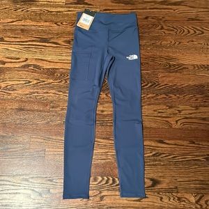 Sale! NWT North Face Movmynt Tights (leggings), Shady Blue, small, side pocket